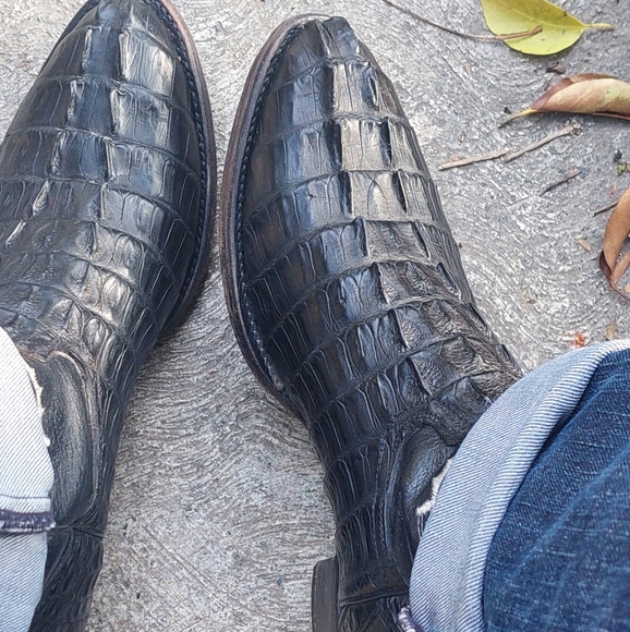 Pecos Bill,caiman tail cut boots - Picture 10 of 13